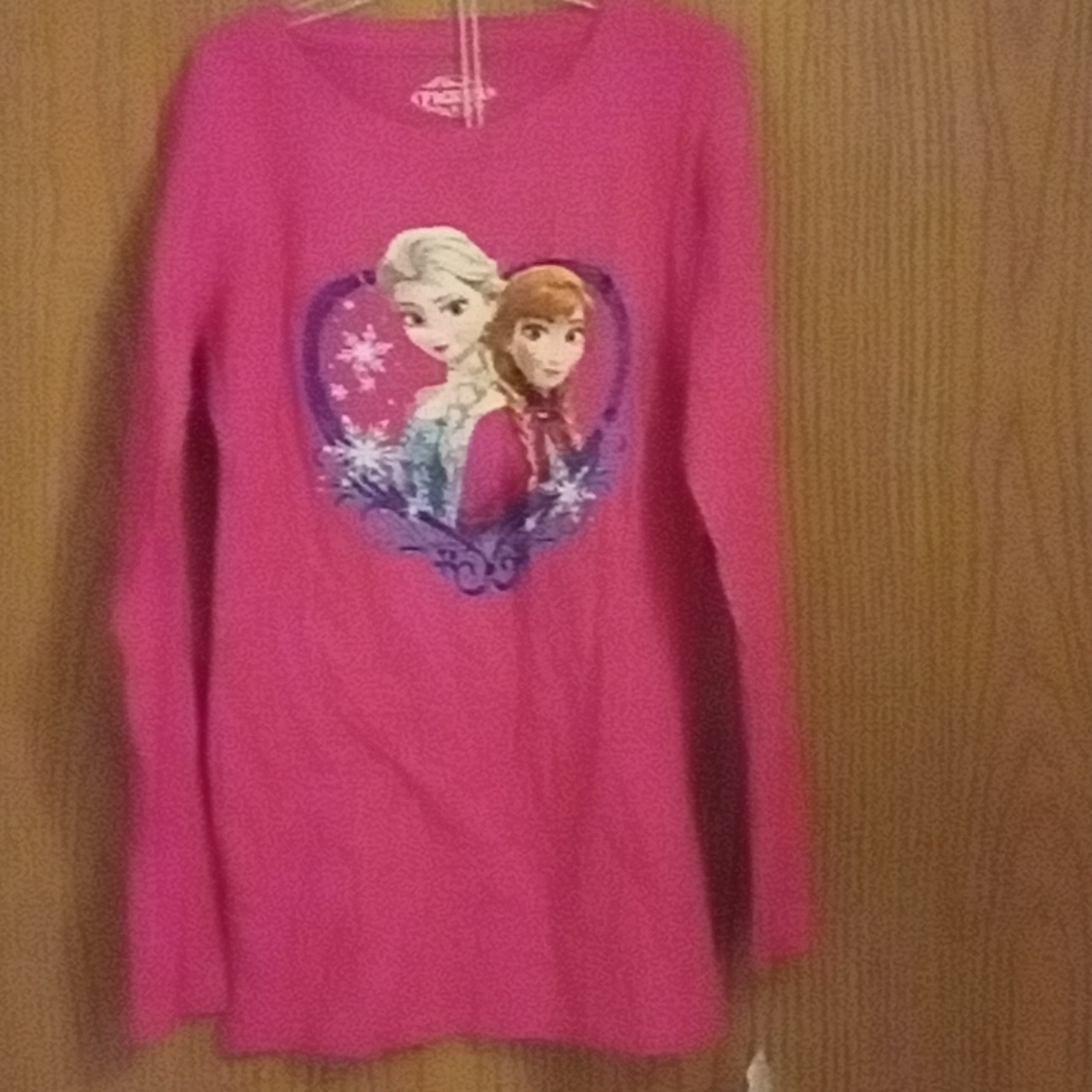 DISNEY frozen girls large long sleeve shirt